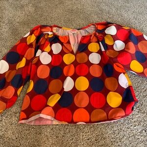 Kate Spade Size M Cotton Polka Dot Top